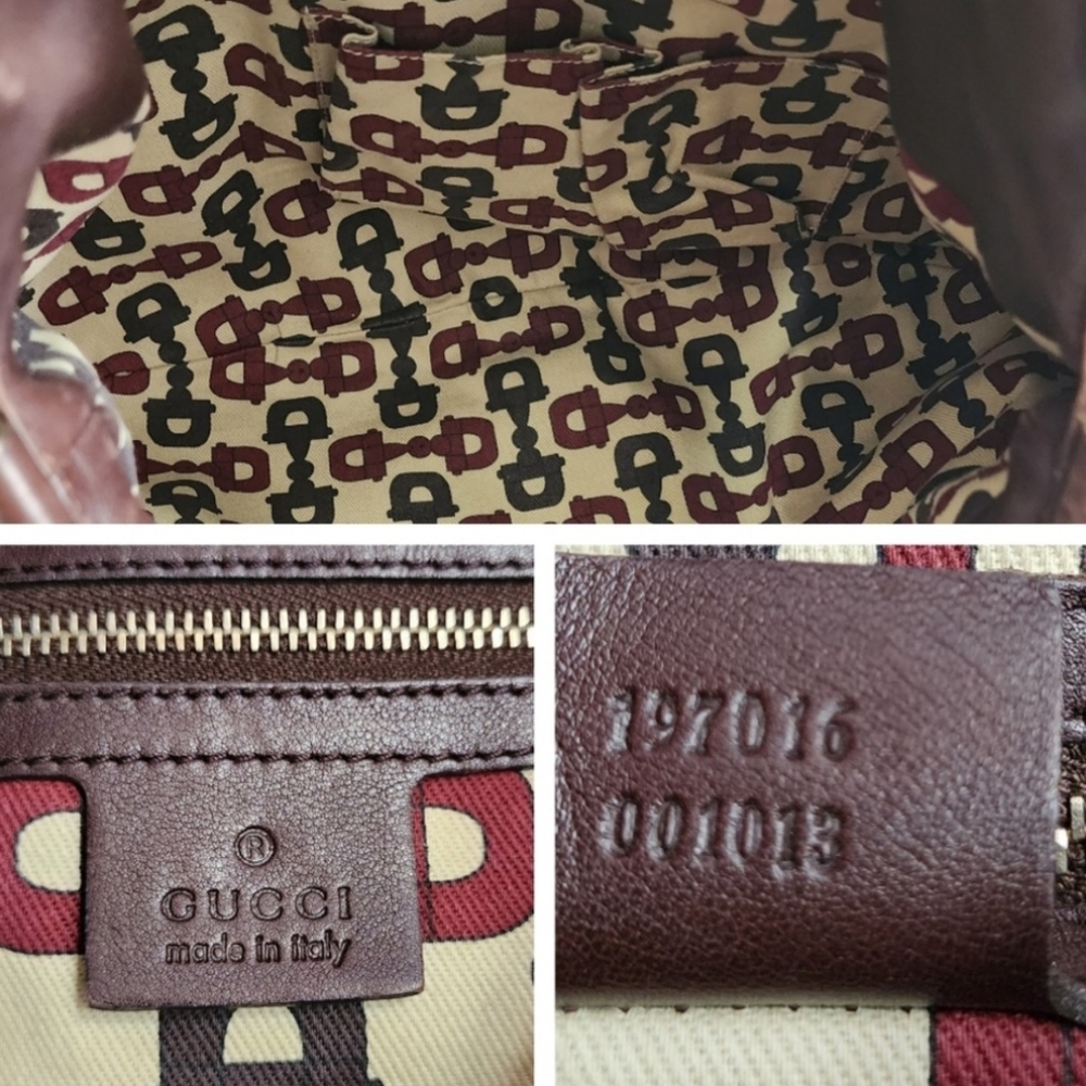 GUCCI guccisima hysteria brown leather 2way hobo bag - Picture 8 of 13